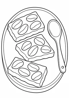 Bandeja de pé de moleque para colorir