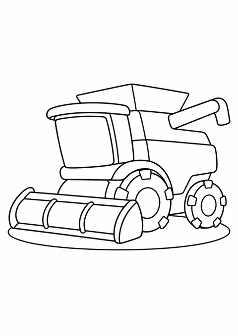 Colheitadeira grande com plataforma simples para colorir