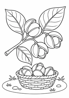 Lenda do guaraná com frutos para colorir