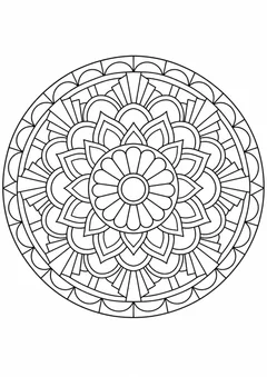 Mandala art déco para colorir