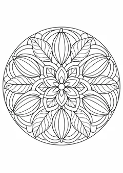 Mandala de cacau para colorir
