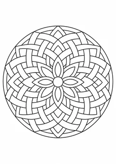 Mandala de cestaria para colorir