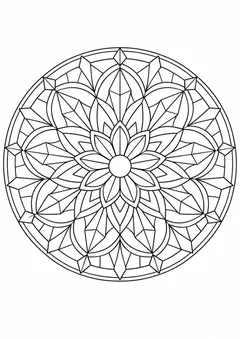 Mandala de cristais para colorir