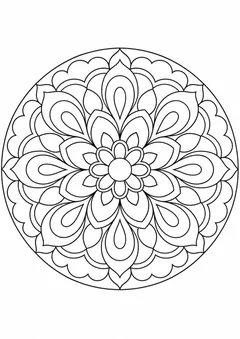 Mandala de gotas em roda para colorir
