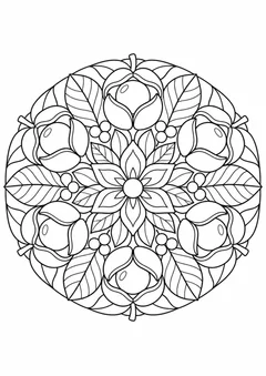 Mandala de guaraná para colorir