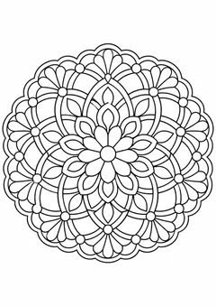 Mandala de renda de bilro para colorir