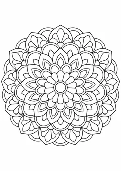 Mandala de rosetas para colorir