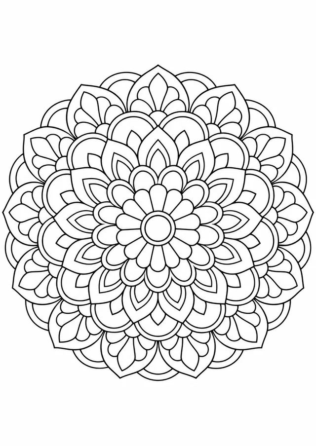 Mandala de rosetas para colorir