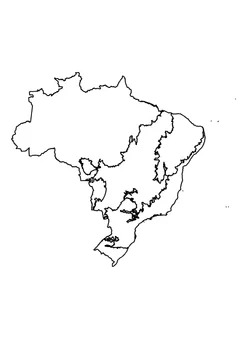 Biomas do Brasil sem nomes para colorir