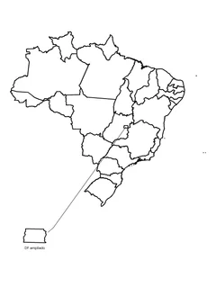 Estados do Brasil sem nomes para colorir