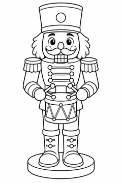 Soldadinho quebra-nozes natalino para colorir