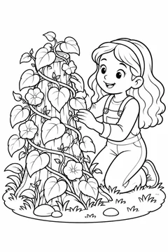 Trepadeira cobrindo um toco para colorir